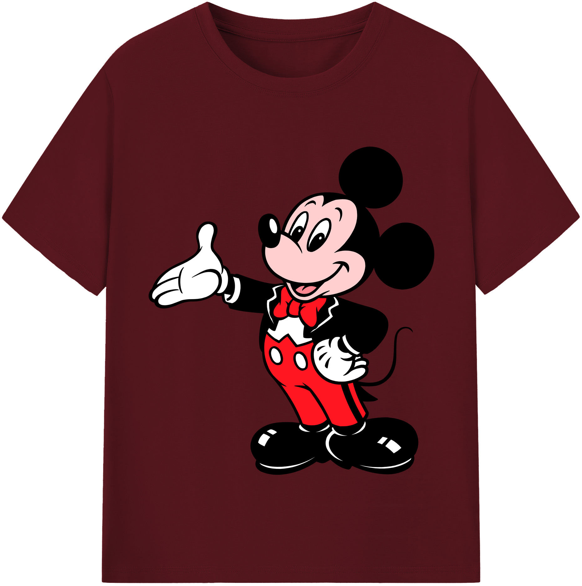 （画像用） ミッキーマウス Mickey Mouse 綿100％半袖Tシャツ（フロントプリント）